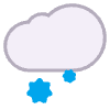 Cloud With Snow Flat Element from Fluent Emoji Flat Set