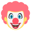 Clown Face Element from EmojiTwo Colors Set