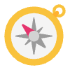Compass Flat Element from Fluent Emoji Flat Set