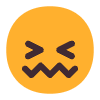 Confounded Face Flat Element from Fluent Emoji Flat Set
