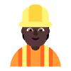 Construction Worker Flat Dark Emoji from Fluent Emoji Flat Set | Free Download as SVG Vector and Transparent PNG | Streamline emojis