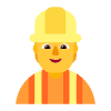 Construction Worker Flat Default Emoji from Fluent Emoji Flat Set | Free Download as SVG Vector and Transparent PNG | Streamline emojis