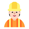 Construction Worker Flat Light Emoji from Fluent Emoji Flat Set | Free Download as SVG Vector and Transparent PNG | Streamline emojis