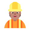 Construction Worker Flat Medium Emoji from Fluent Emoji Flat Set | Free Download as SVG Vector and Transparent PNG | Streamline emojis