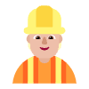 Construction Worker Flat Medium Light Emoji from Fluent Emoji Flat Set | Free Download as SVG Vector and Transparent PNG | Streamline emojis