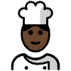Cook Dark Skin Tone Element from OpenMoji Emoji Set