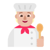 Cook Flat Medium Light Element from Fluent Emoji Flat Set