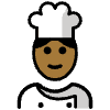 Cook Medium Dark Skin Tone Element from OpenMoji Emoji Set