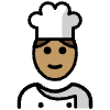 Cook Medium Skin Tone Element from OpenMoji Emoji Set
