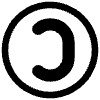 Copyleft Symbol Element from OpenMoji Emoji Set