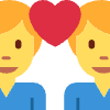 Couple With Heart Man Man Element from Twemoji Emoji Set