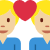 Couple With Heart Man Man Medium Light Skin Tone Element from Twemoji Emoji Set