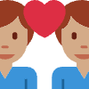 Couple With Heart Man Man Medium Skin Tone Emoji from Twemoji Set | Free Download as SVG Vector and Transparent PNG | Streamline emojis