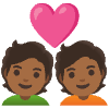 Couple With Heart Medium Dark Skin Tone Element from Noto Emojis Set
