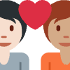 Couple With Heart Person Person Light Skin Tone Medium Skin Tone Element from Twemoji Emoji Set