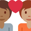 Couple With Heart Person Person Medium Dark Skin Tone Medium Skin Tone Element from Twemoji Emoji Set