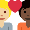 Couple With Heart Person Person Medium Light Skin Tone Dark Skin Tone Element from Twemoji Emoji Set