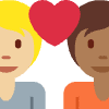 Couple With Heart Person Person Medium Light Skin Tone Medium Dark Skin Tone Element from Twemoji Emoji Set