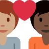 Couple With Heart Person Person Medium Skin Tone Dark Skin Tone Element from Twemoji Emoji Set