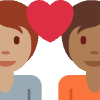 Couple With Heart Person Person Medium Skin Tone Medium Dark Skin Tone Element from Twemoji Emoji Set