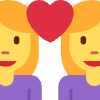 Couple With Heart Woman Woman Element from Twemoji Emoji Set