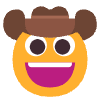 Cowboy Hat Face Flat Element from Fluent Emoji Flat Set
