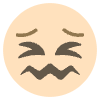 Cringing Face Emoji Element from EmojiTwo Colors Set