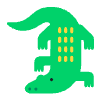 Crocodile Flat Element from Fluent Emoji Flat Set