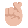 Crossed Fingers Flat Medium Light Element from Fluent Emoji Flat Set