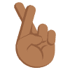 Crossed Fingers Medium Dark Skin Tone Element from EmojiTwo Colors Set