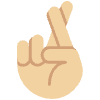 Crossed Fingers Medium Light Skin Tone Element from Twemoji Emoji Set