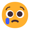 Crying Face Flat Element from Fluent Emoji Flat Set