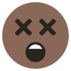 Dead Face Emoji Element from EmojiTwo Colors Set