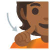 Deaf Person Medium Dark Skin Tone Element from Noto Emojis Set