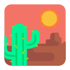 Desert Flat Emoji from Fluent Emoji Flat Set | Free Download as SVG Vector and Transparent PNG | Streamline emojis