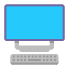 Desktop Computer Flat Emoji from Fluent Emoji Flat Set | Free Download as SVG Vector and Transparent PNG | Streamline emojis