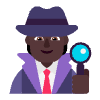 Detective Flat Dark Element from Fluent Emoji Flat Set