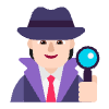 Detective Flat Light Element from Fluent Emoji Flat Set