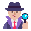 Detective Flat Medium Light Element from Fluent Emoji Flat Set