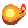 Diya Lamp Flat Element from Fluent Emoji Flat Set