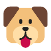 Dog Face Flat Emoji from Fluent Emoji Flat Set | Free Download as SVG Vector and Transparent PNG | Streamline emojis