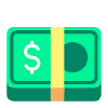 Dollar Banknote Flat Emoji from Fluent Emoji Flat Set | Free Download as SVG Vector and Transparent PNG | Streamline emojis