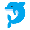 Dolphin Flat Element from Fluent Emoji Flat Set