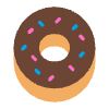 Doughnut Flat Emoji from Fluent Emoji Flat Set | Free Download as SVG Vector and Transparent PNG | Streamline emojis