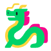 Dragon Flat Emoji from Fluent Emoji Flat Set | Free Download as SVG Vector and Transparent PNG | Streamline emojis