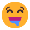 Drooling Face Flat Emoji from Fluent Emoji Flat Set | Free Download as SVG Vector and Transparent PNG | Streamline emojis