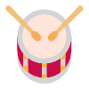 Drum Flat Emoji from Fluent Emoji Flat Set | Free Download as SVG Vector and Transparent PNG | Streamline emojis