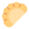 Dumpling Flat Emoji from Fluent Emoji Flat Set | Free Download as SVG Vector and Transparent PNG | Streamline emojis