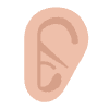 Ear Flat Medium Light Emoji from Fluent Emoji Flat Set | Free Download as SVG Vector and Transparent PNG | Streamline emojis