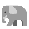Elephant Flat Element from Fluent Emoji Flat Set
